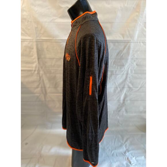Oklahoma State Cowboys Pullover Men’s XXL Colosseum 1/4 Zip Mock Neck Dry-Fit # - Picture 3 of 7